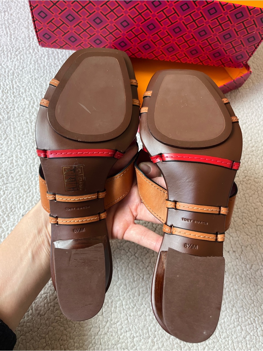 TORY BURCH ARTISANAL KNOTTED SANDALS 8.5 WOMENS - Picture 2 of 7